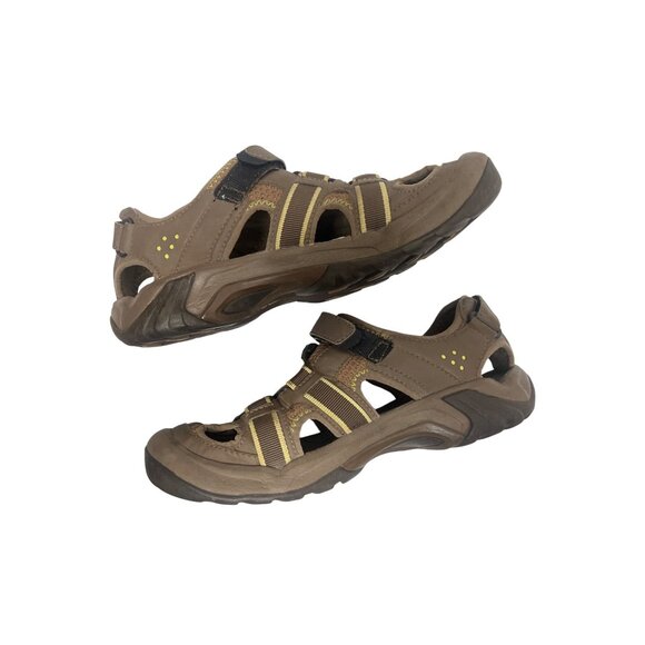 Teva Brown Chocolate Chip Leather Omnium Hiking Sandals - Picture 11 of 12